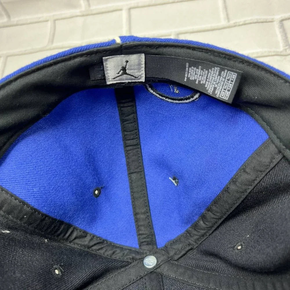 Air Jordan Wings Embroidered 7 3/8‎ Jumpman Hat Fitted Cap Blue Black New Men
